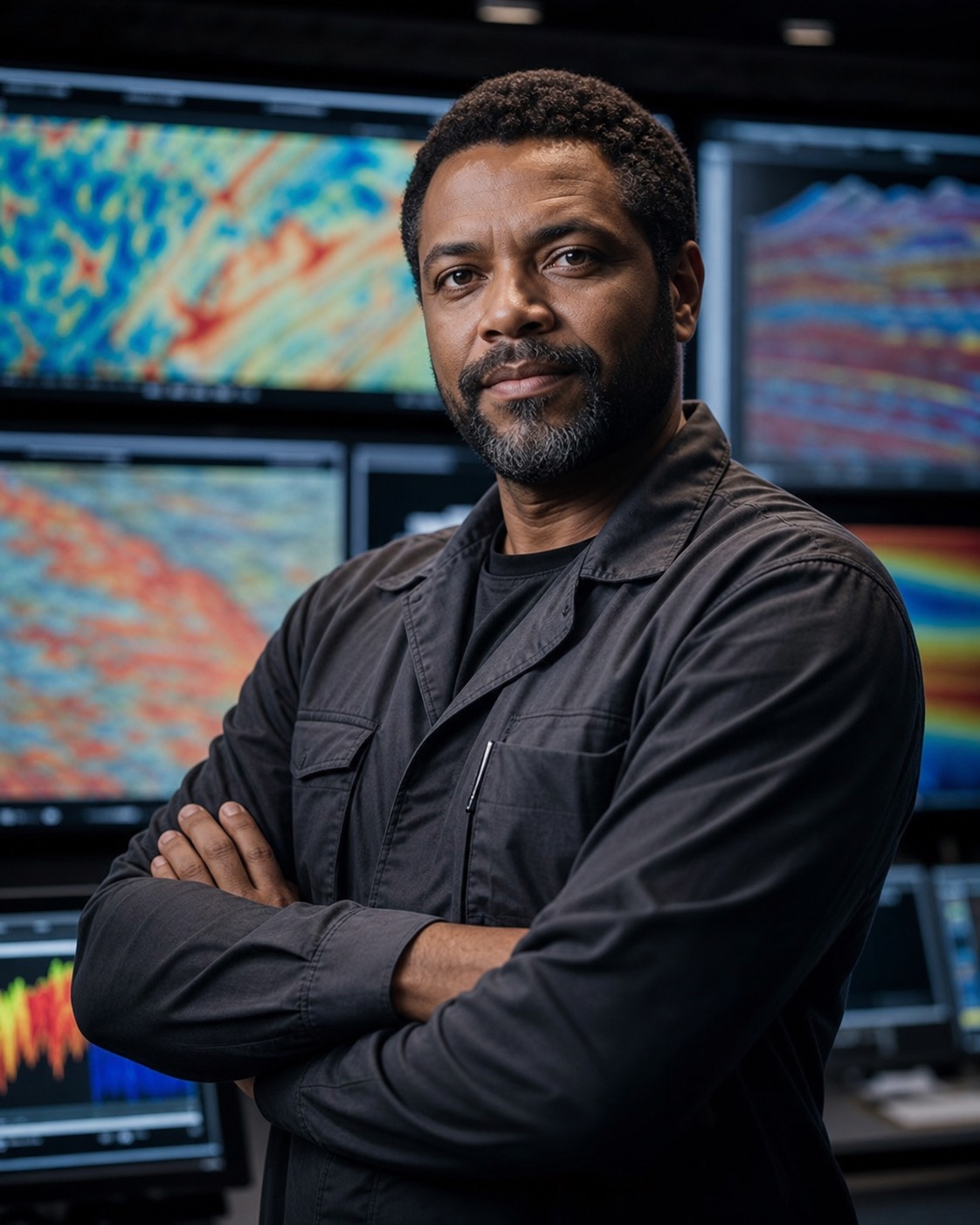 Remote sensing specialist analyzes geophysical data