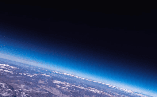 Superficie terrestre vista desde la alta atmósfera