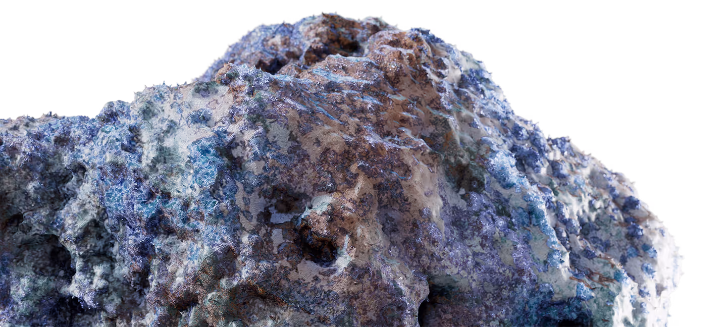 Amostra mineral representando integração de dados
